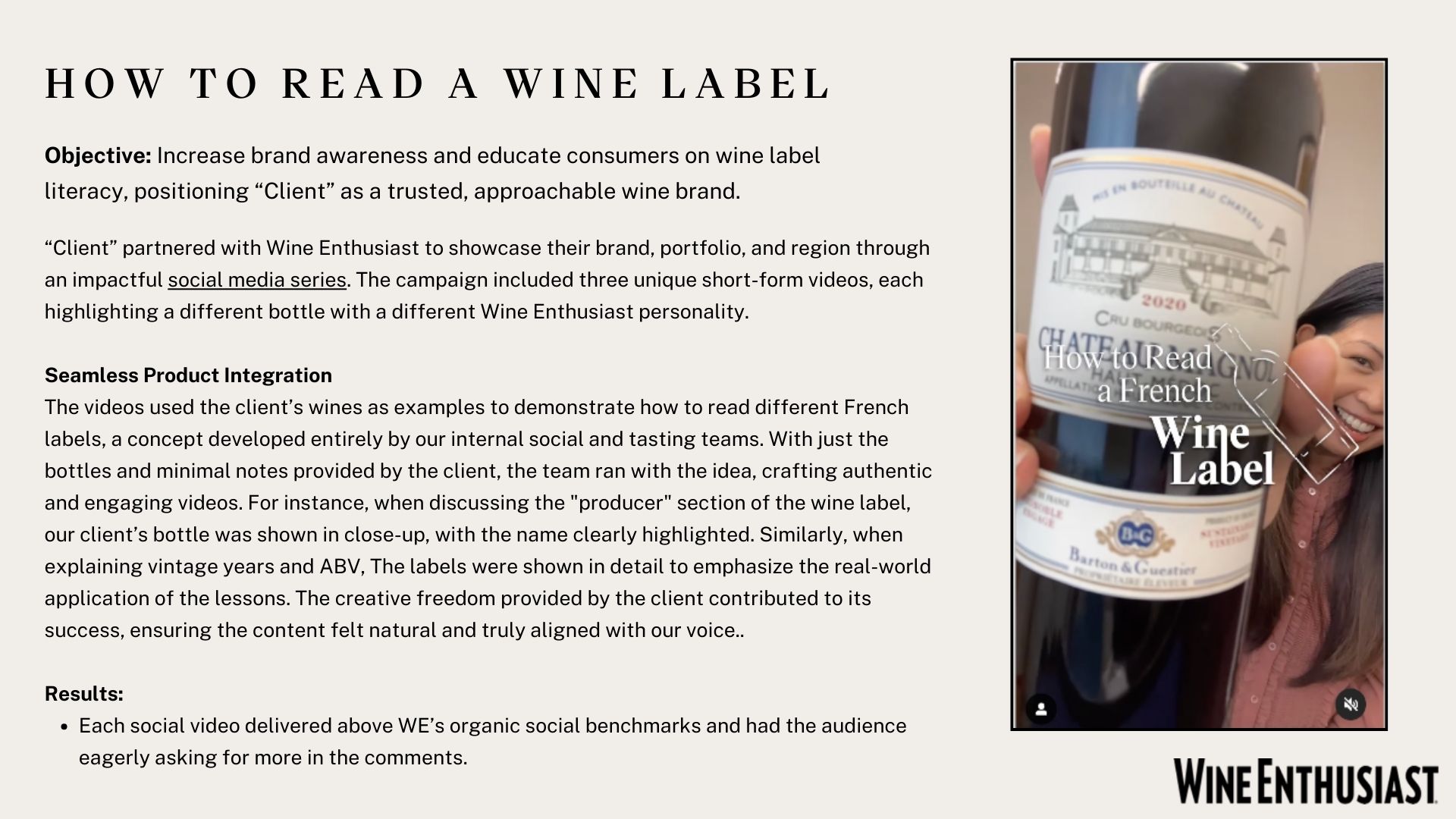 How to read a wine Label